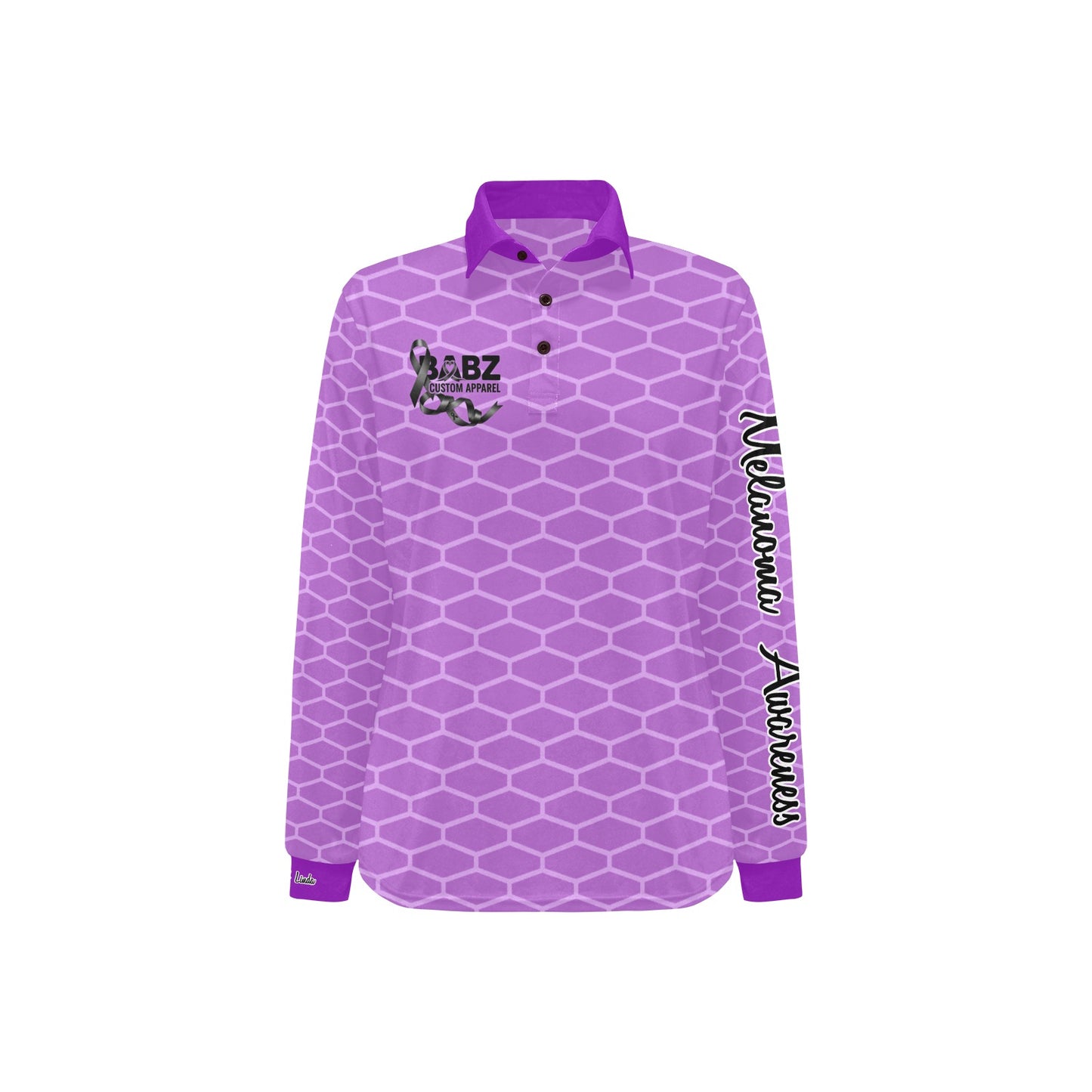 Women's Long Sleeve Melanoma Awareness Polo Shirt #14