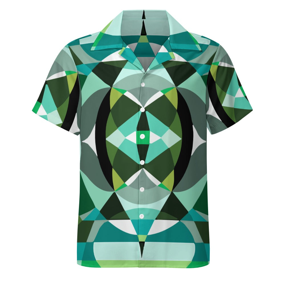 Babz Abstract Cuban collar shirt #1888