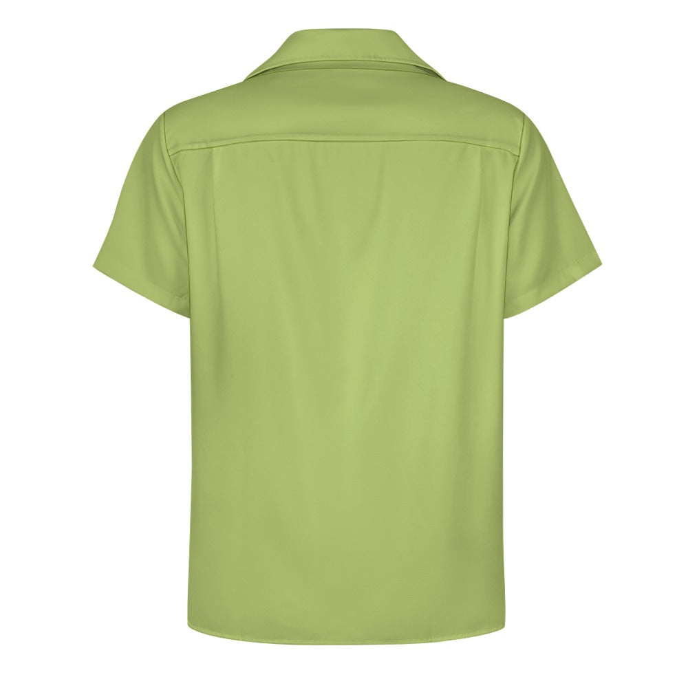 babz Solid Color Cuban collar shirt #9998