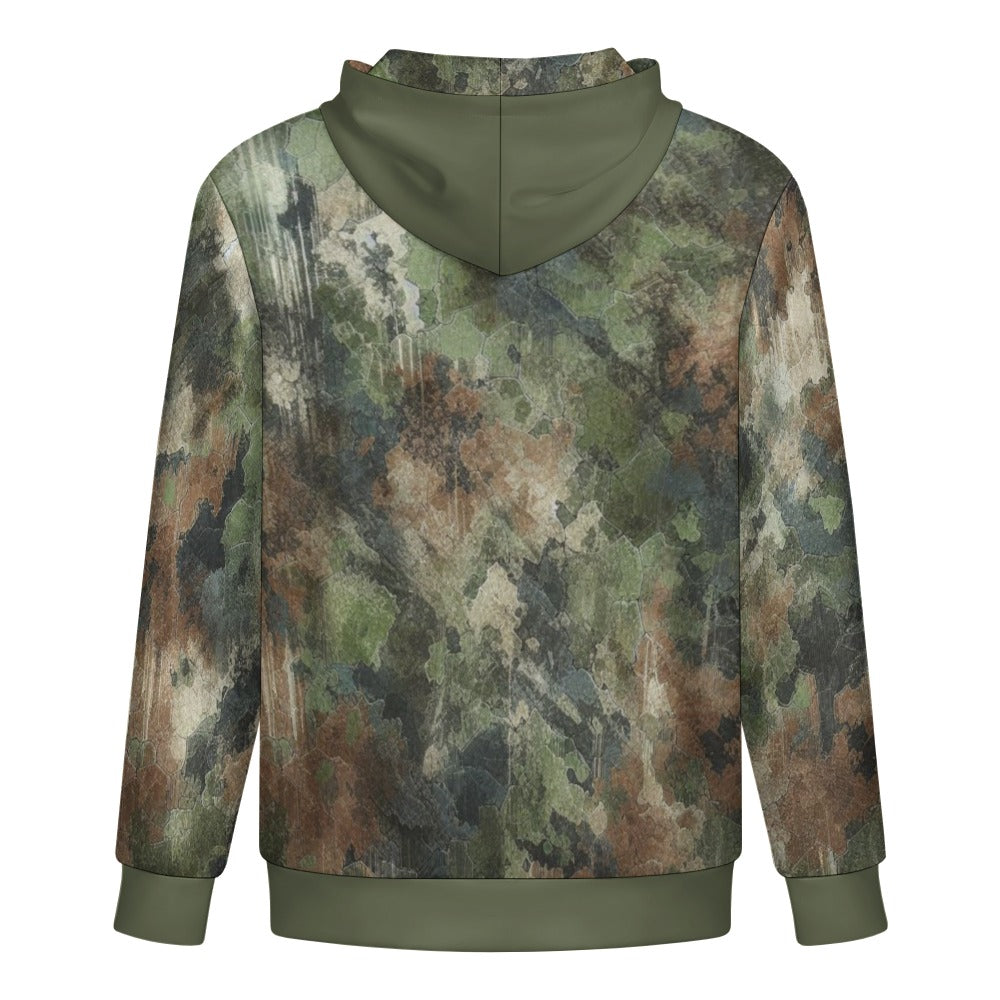 Men's Camo Hoodies with Zipper and Pockets #1965