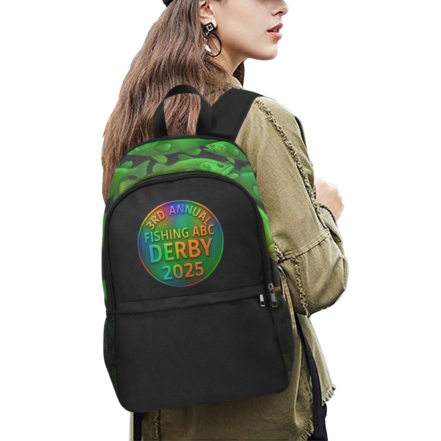 Fishing ABC Backpack with Side Mesh Pockets #766