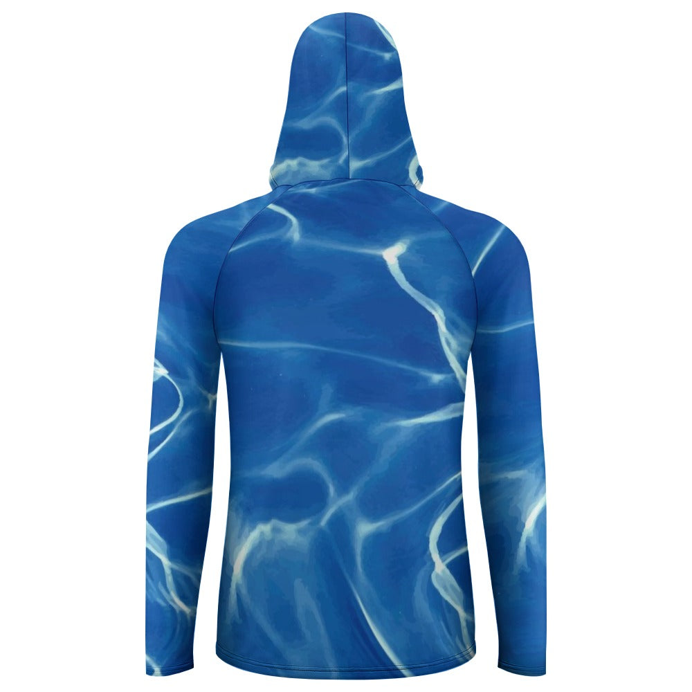 Light Blue Sun Protection Hoodie Long Sleeve (Men's)