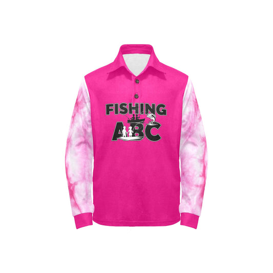 Big Girls' Fishing ABC Long Sleeve Polo Shirt #999