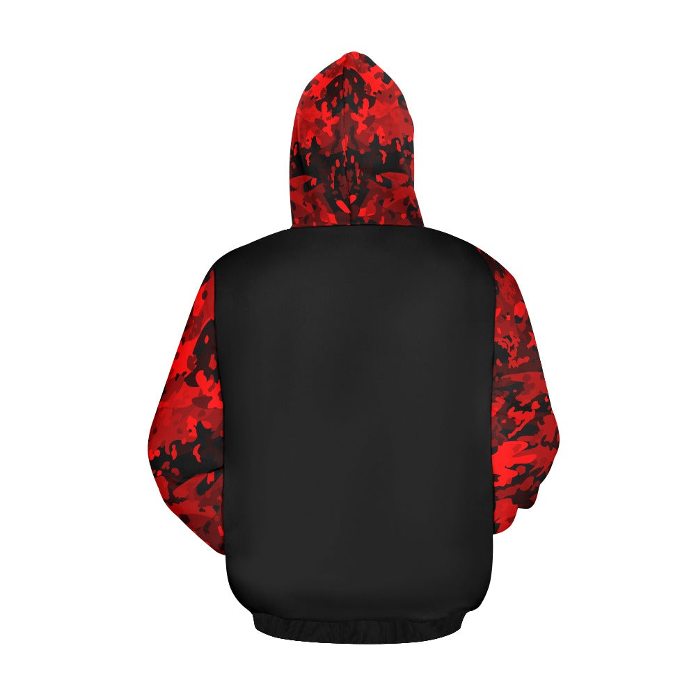 Men's Red Camo Hoodie-Babz Custom Apparel