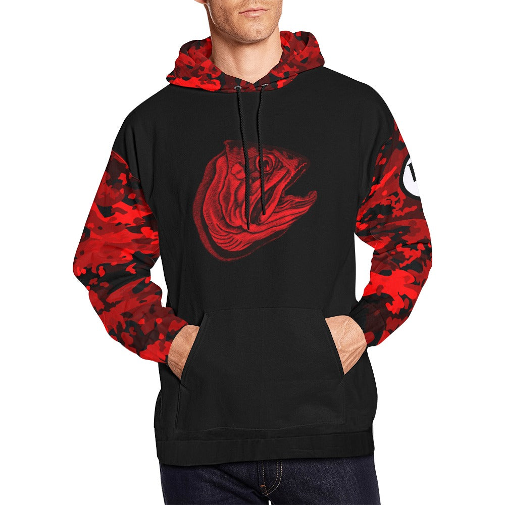 Men's Red Camo Hoodie-Babz Custom Apparel