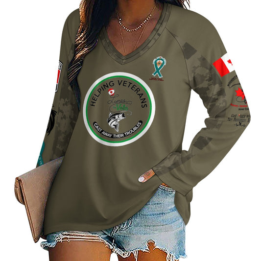 Women's Long sleeve loose Sweater-Babz Custom Apparel
