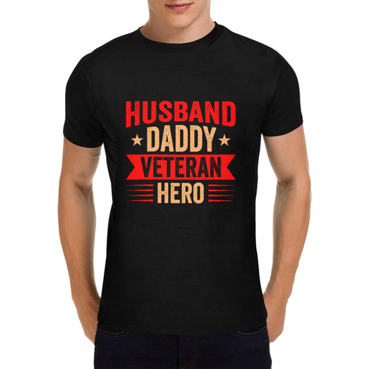 Husband daddy Veteran T-shirt