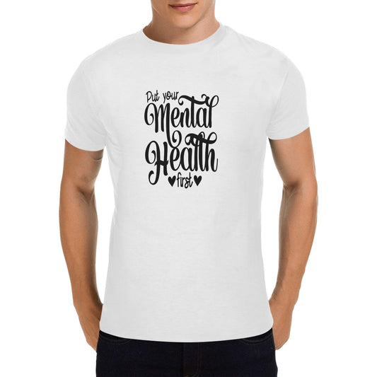 Mental Health GreyPrint T-shirt-Babz Custom Apparel