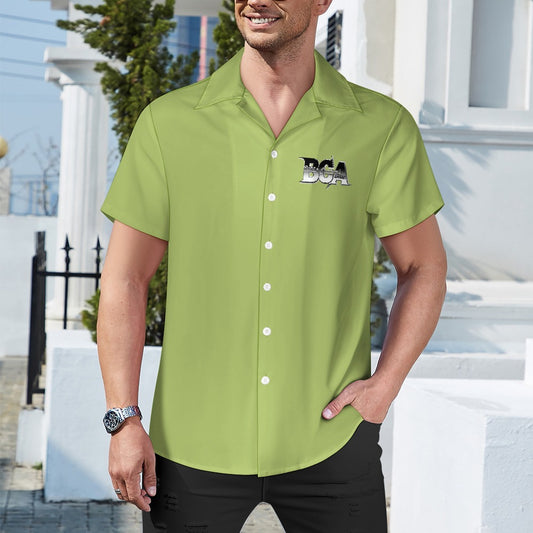 babz Solid Color Cuban collar shirt #9998