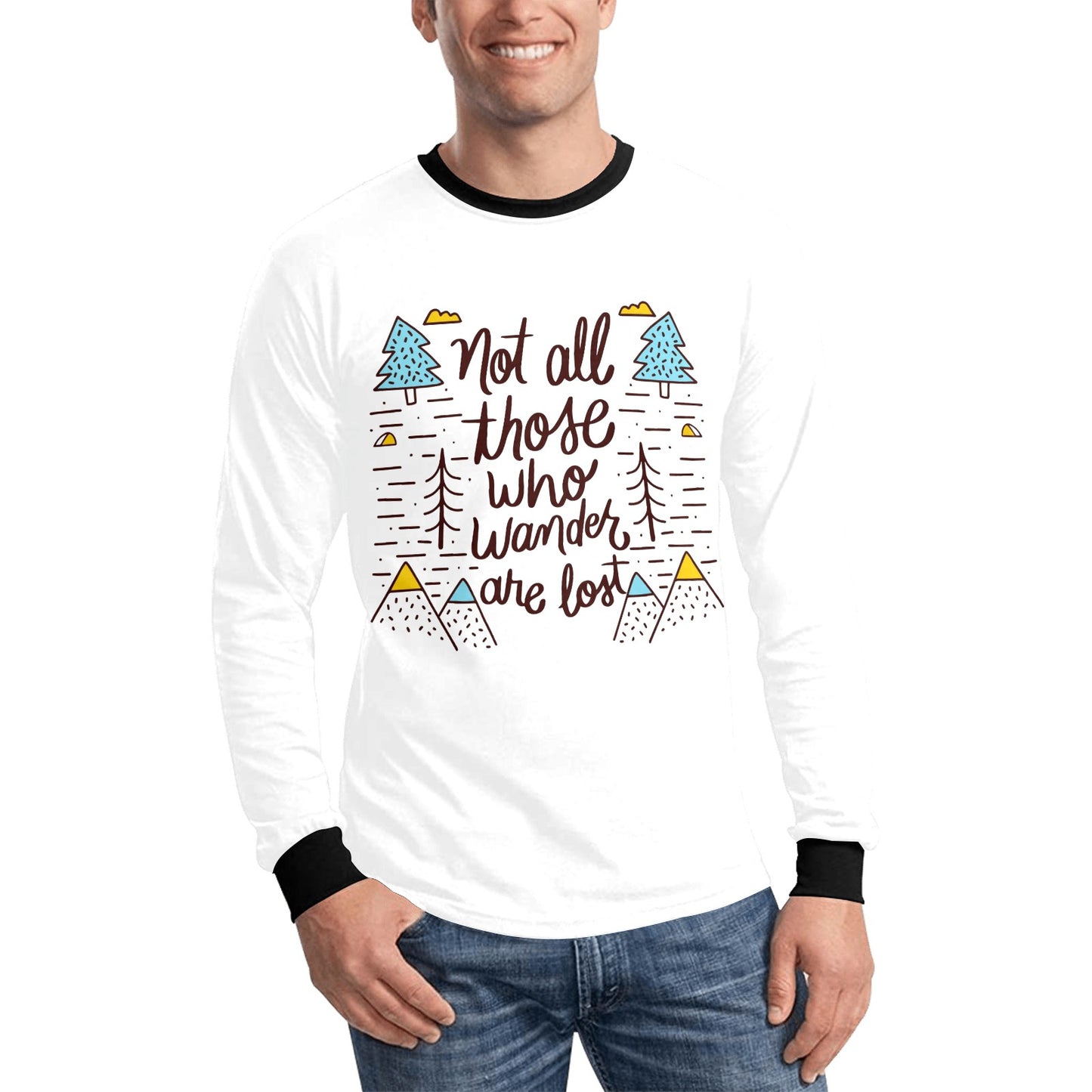 Men's Long not all those Sleeve T-shirt-Babz Custom Apparel
