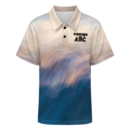 New Kid's Fishing ABC Shoulder buttoned polo shirt #2121