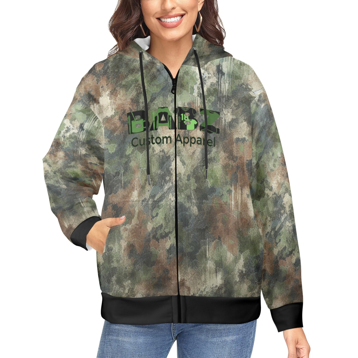 Women's Babz Camo Fleece Full-Zip Hoodie #945