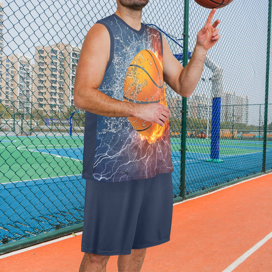 Men's V-Neck Basketball Uniform #401